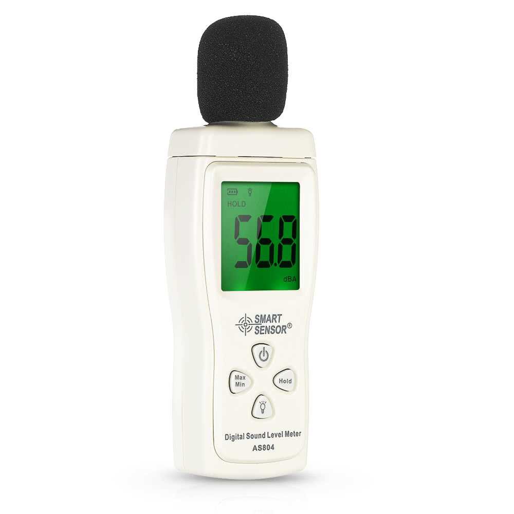 SMART SENSOR Mini Digital Sound Level Meter LCD Display Noise Meter ...