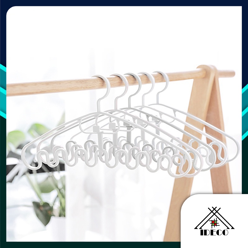 iDECO™ Wave Hanger Non-Slip Hanger Tie Rack Clothes Hanger Clothes ...