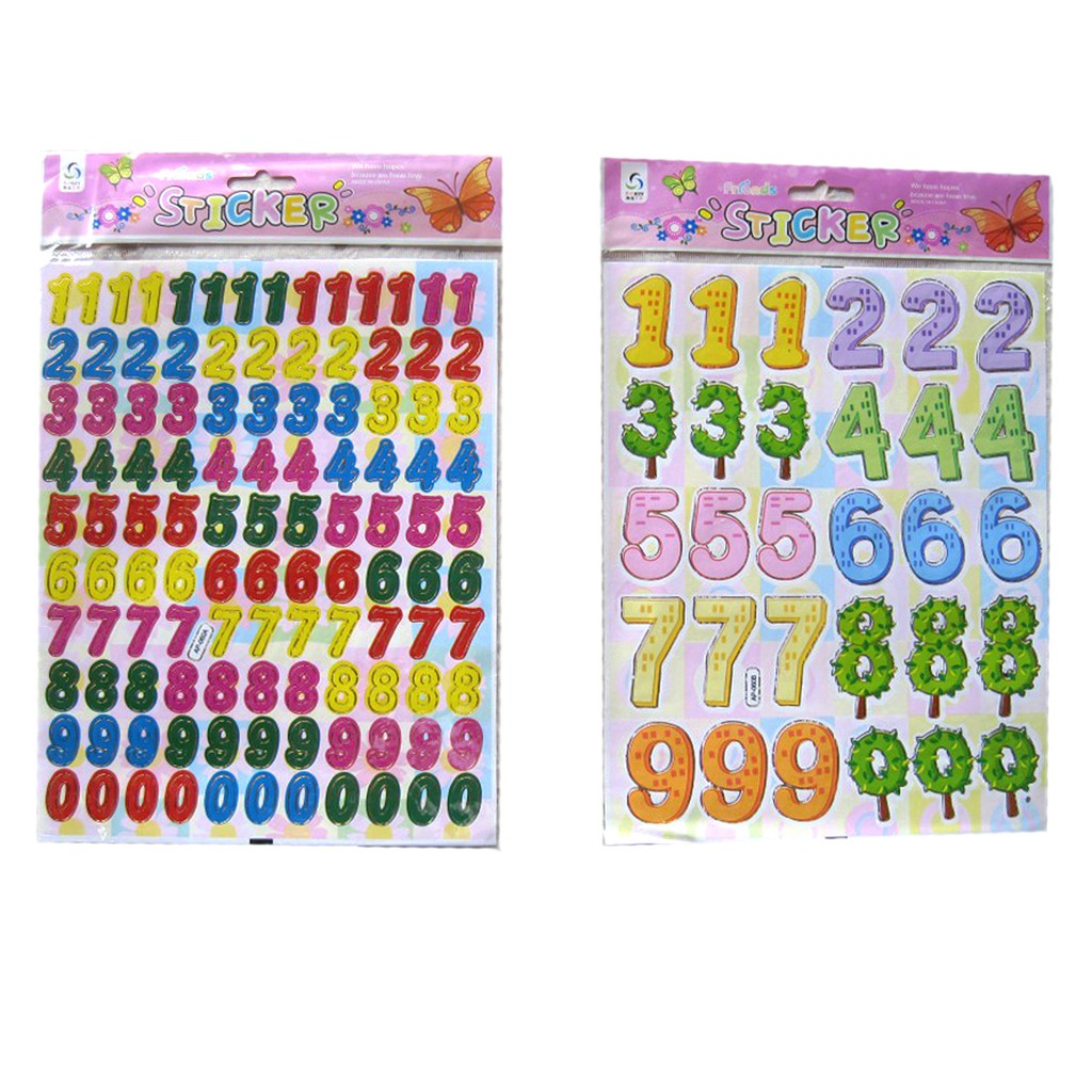 Numbers A4 Stickers (2 in 1) | Shopee Malaysia