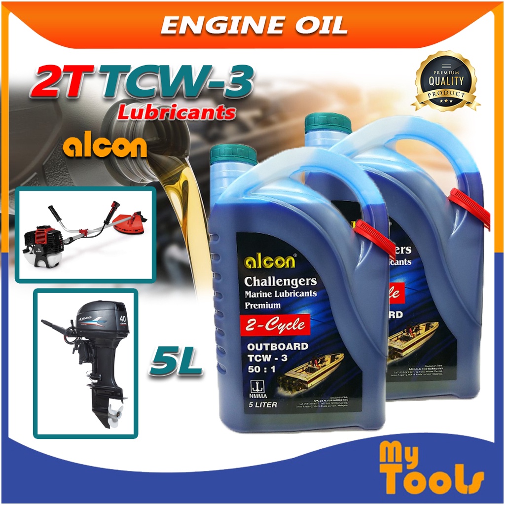 Mytools Alcon Outboard Marine Lubricants 2t Tcw 3 Engine Oil 5 Liter Shopee Malaysia