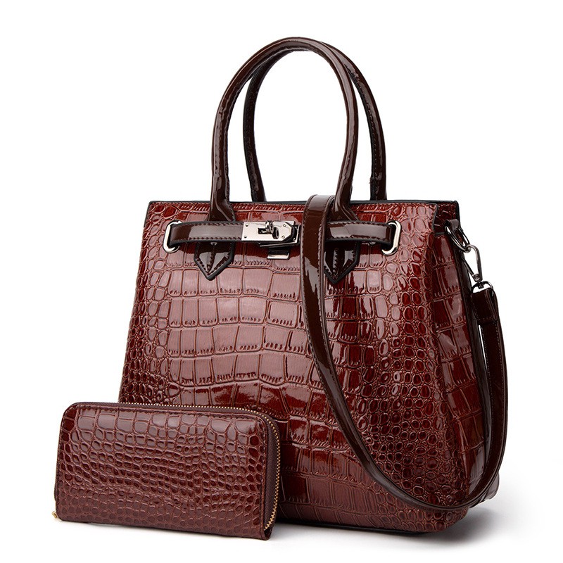 Crocodile Pattern Design Handbag Set BeeFre 101 Shopee Malaysia