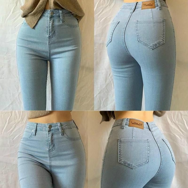 New 2021 High Waist Jeans Mom Slim Boyfriend Jeans For Women Push Up Denim  Skinny Jeans Woman Plus Size Fat Pencil Pants - Jeans - AliExpress