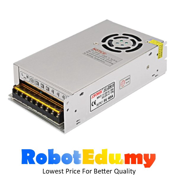[PSU] AC to DC 5V 40A 200W CCTV 2835 5050 LED Strips light Switching Power Supply Unit Adapter Charger JC-200-5 S-200-5