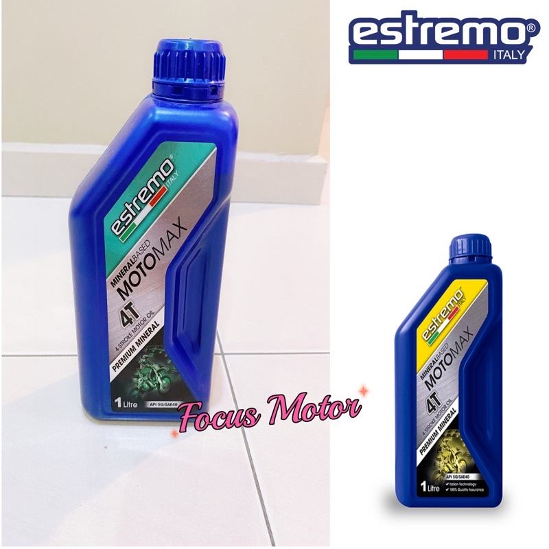 100Original Estremo Italy Motorcycle Engine Oil 4T Minerabased Motomax 4T Motomax 10W40 Minyak