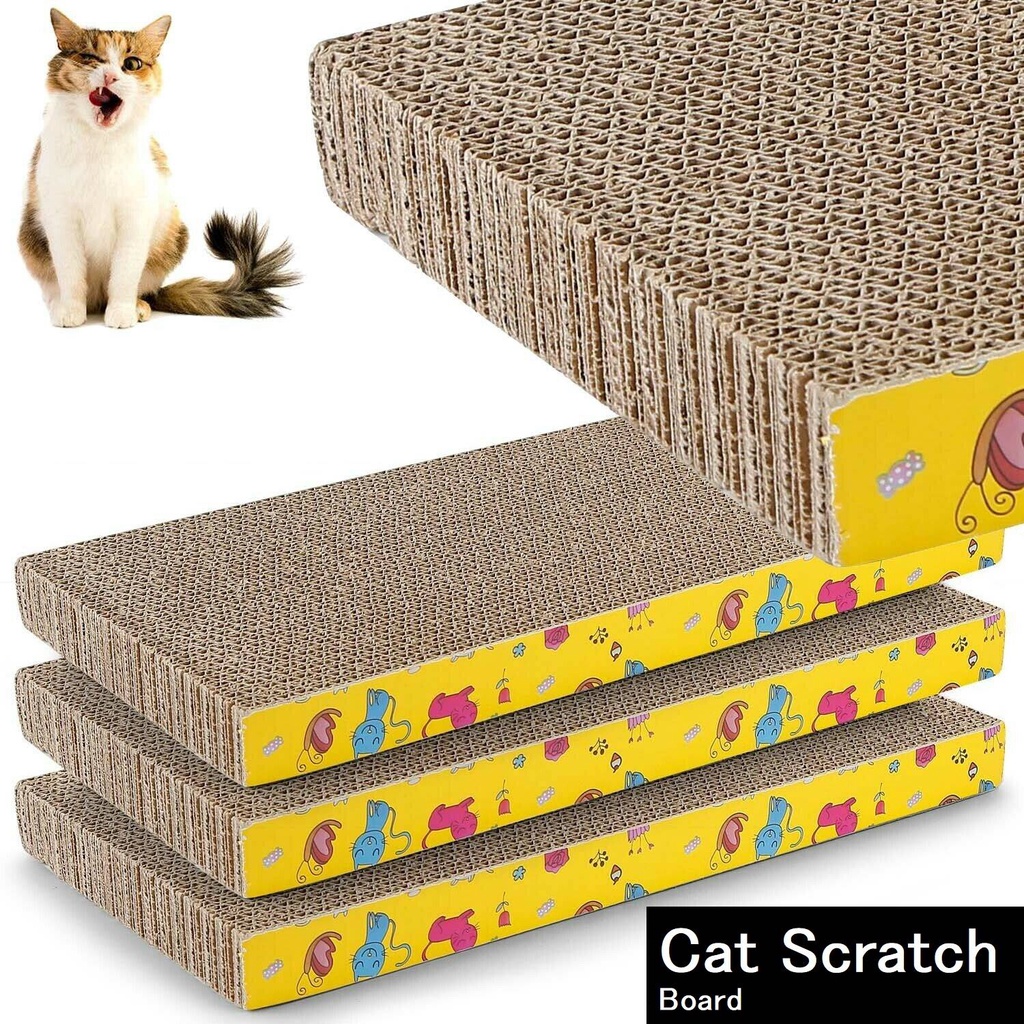 Cat Scratching Board Post Indoor Scratch Pad Scratcher Ramp Reversible ...