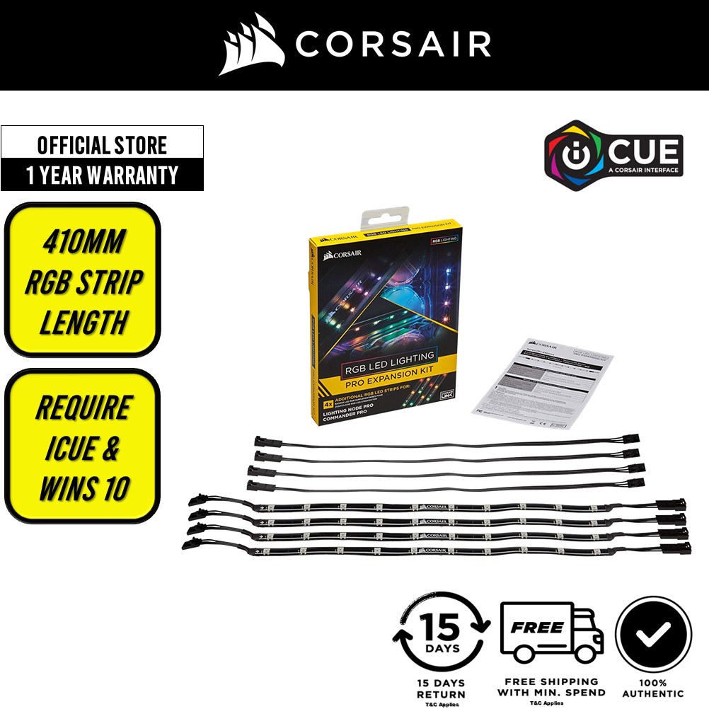 CORSAIR CL-8930002 RGB LED Lighting PRO Expansion Kit 