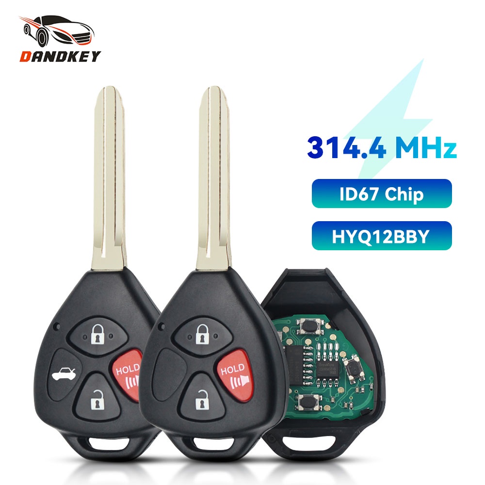 Dandkey 3 Buttons HYQ12BBY 314.4Mhz Remote Car Key For Rav4 Toyota ...