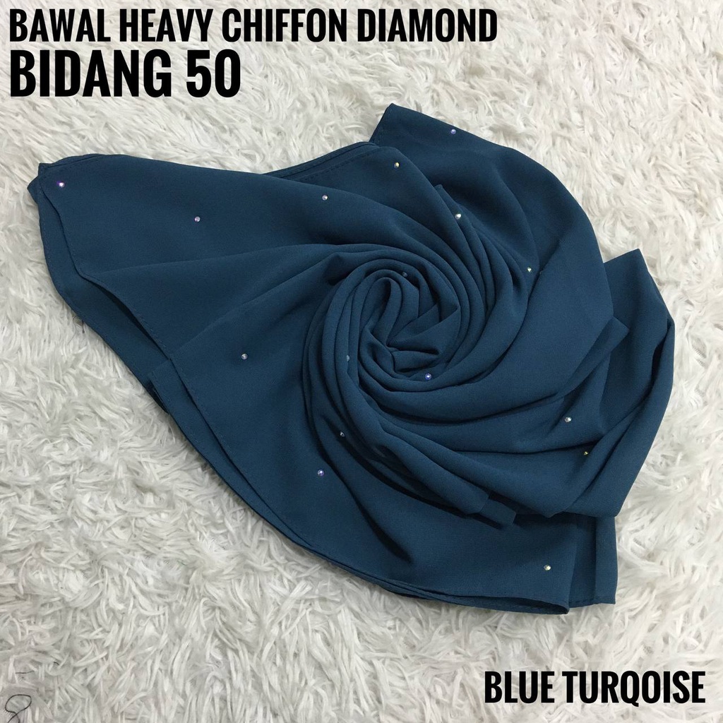 TUDUNG BAWAL HEAVY CHIFFON DIAMOND BIDANG 50 | Shopee Malaysia