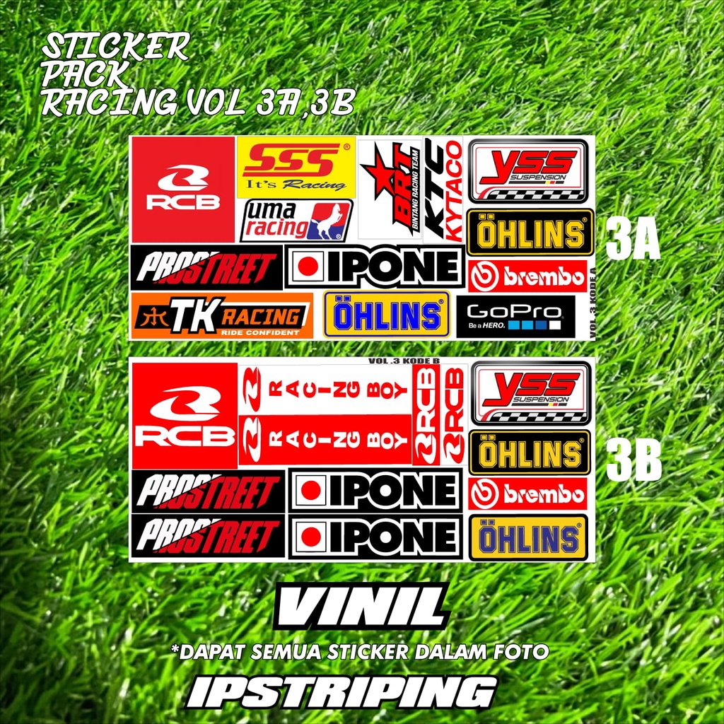 RACING STICKER PACK / RACING / STICKER PACK / MOTORCYCLE STICKER ...