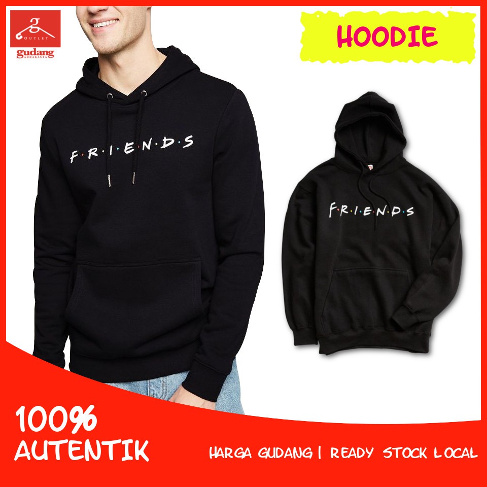 Original H M Hooded Top Men Women Hoodie FRIENDS Black Shopee Malaysia