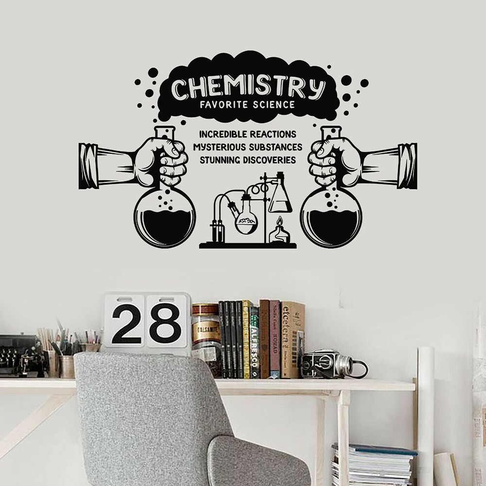 Science Wall Decal Chemistry Lab Discoveries Substances Vinyl Wall ...