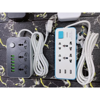 EXTENSION wayar with usb port high class + universal plug socket LDNIO ...