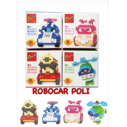 Lego Compatible Robocar Poli Diamond Blocks Nanoblocks 4 box
