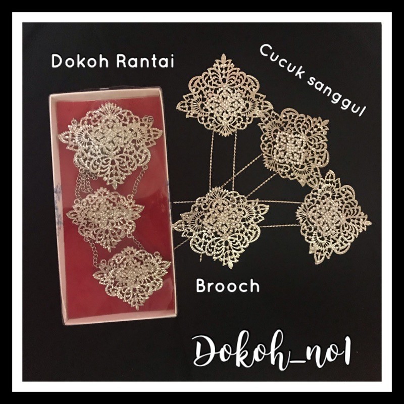 🌟 Ready Stock : Set Cucuk Sanggul + Dokoh Rantai + Brooch. Wedding ...