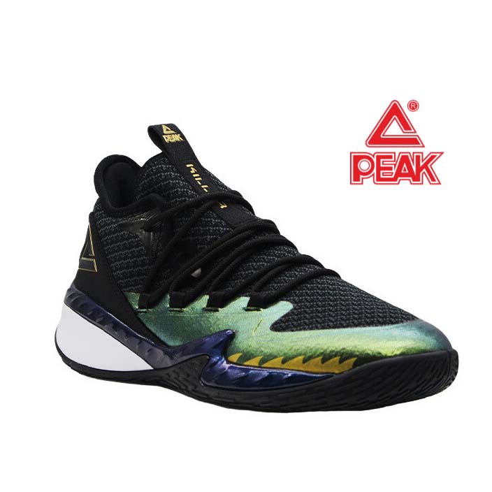 PEAK Killer Shark Basketball Shoe (Black/Gold/Green) READY STOCK