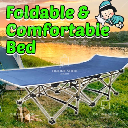 🔥Ready Stock Malaysia🔥 Portable Foldable Camping Bed Cot with Bag Katil ...