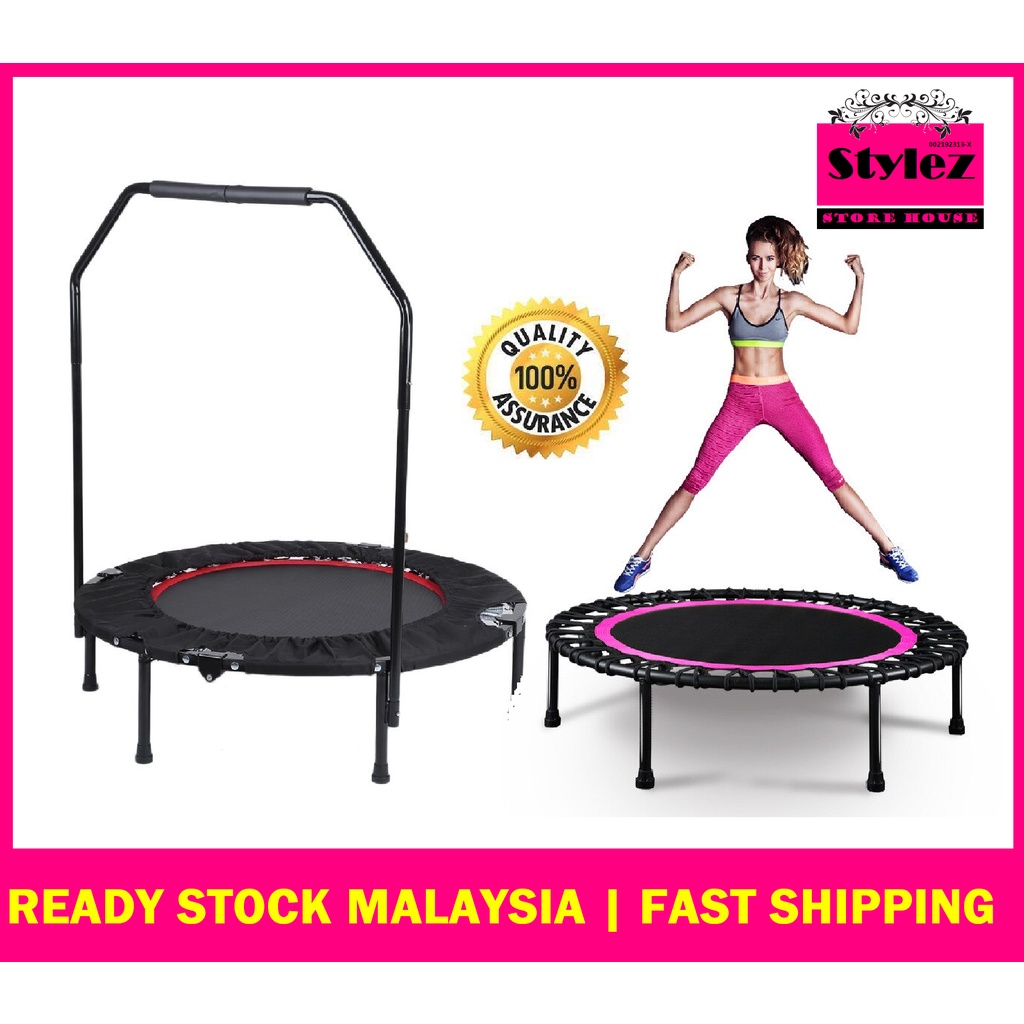 40, 48inch Fitness Trampoline Workout Exercise Jumping Trampoline for Adult Kids Alat Senaman