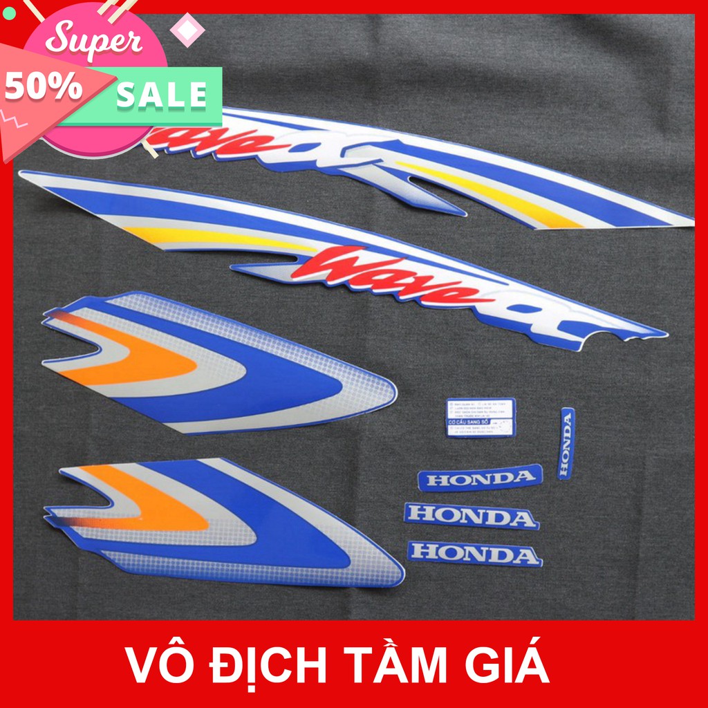 [ORIGINAL Price] WAVE ALPHA CAR STICKER SMALL MODEL 2002 BLUE - WAVE A ...