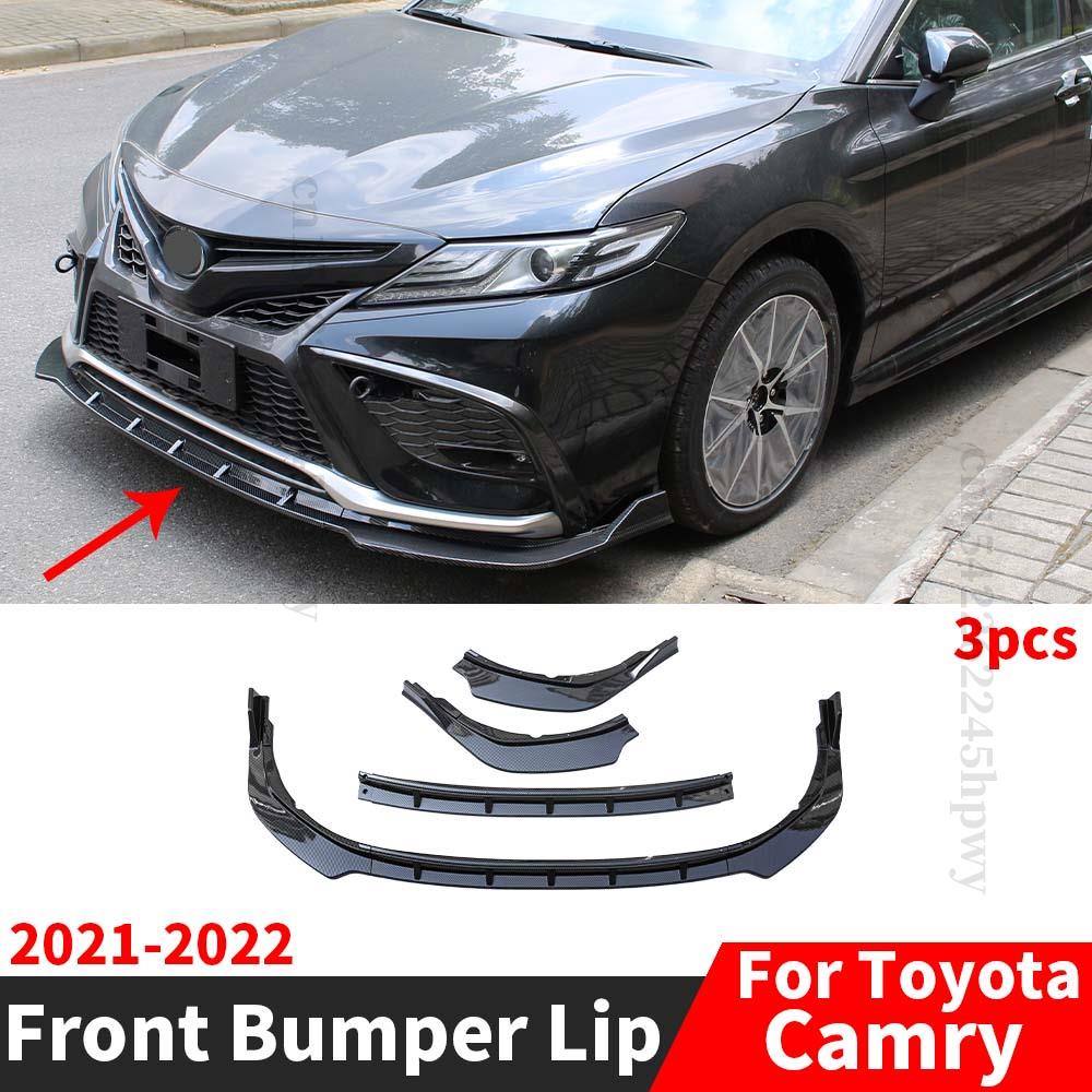 Front Bumper Lip Chin Carbon Fiber Look Body Kit Diffuser Spoiler ...