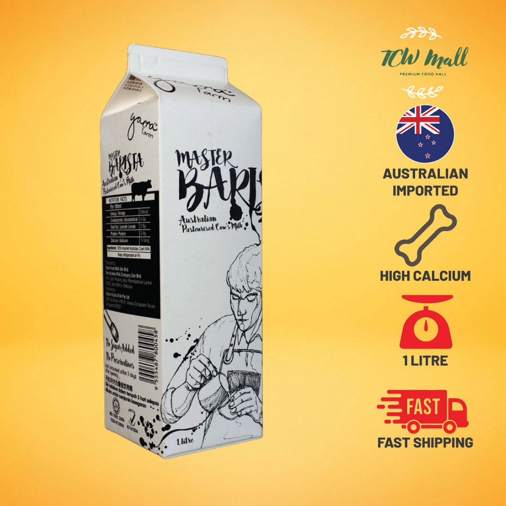 Farm Fresh UHT Yarra Farm Master Barista Milk Imported Australian fresh