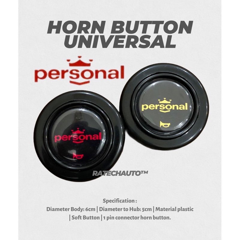 TOMBOL Horn BUTTON RACING STEERING WHEEL PERSONALRain PERSONAL RACING