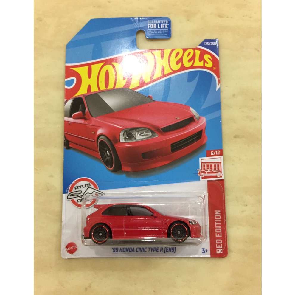 Hotwheels Honda Civic Type R Ek9 Red Edition Shopee Malaysia