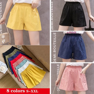 Ready Stock】 Women Casual Short pants Elastic Waist New Summer