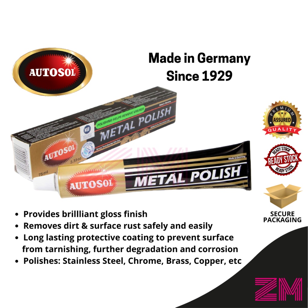 AUTOSOL Metal Polish Rust Remover Chrome Cleaner for Polishing Rust