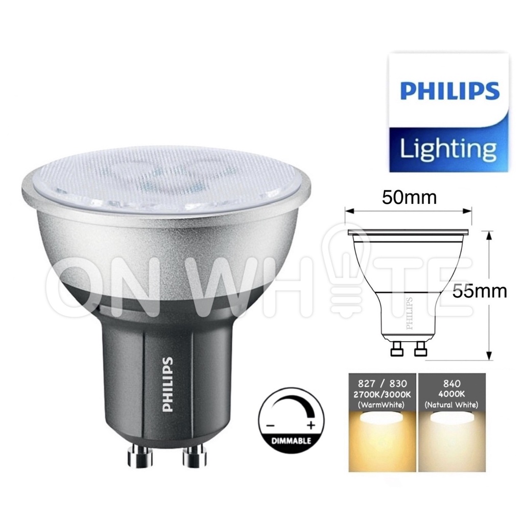 Buy Philips Lamps 2 LED bulbs, GU10 (Ø50mm) 3.5W