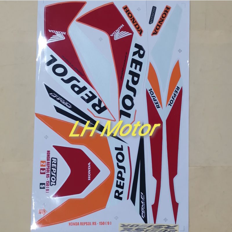 Honda 🌟REPSOL RS -150 V1 ( 9 ) 🌟Body Sticker | Shopee Malaysia