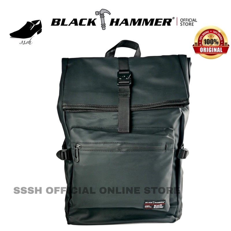 ORIGINAL Black Hammer Water Resistant Backpack RG009 / Bag sekolah ...