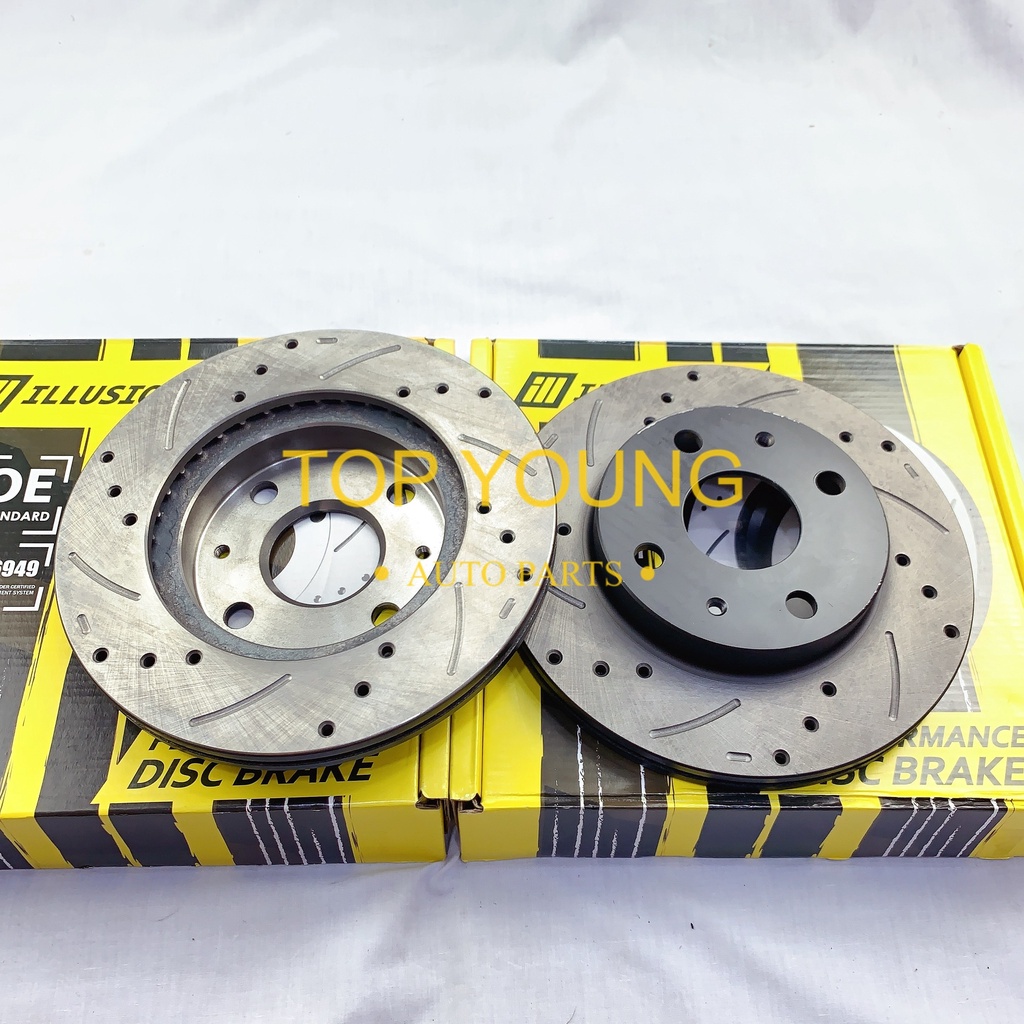 ILLUSION PERODUA AXIA , BEZZA FRONT (FW) DISC ROTOR SPORT SLOTTED ...