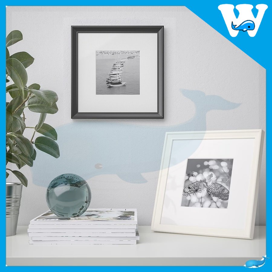 IKEA KNOPPANG SQUARE PHOTO FRAME 23x23cm (BLACK / WHITE) Shopee Malaysia