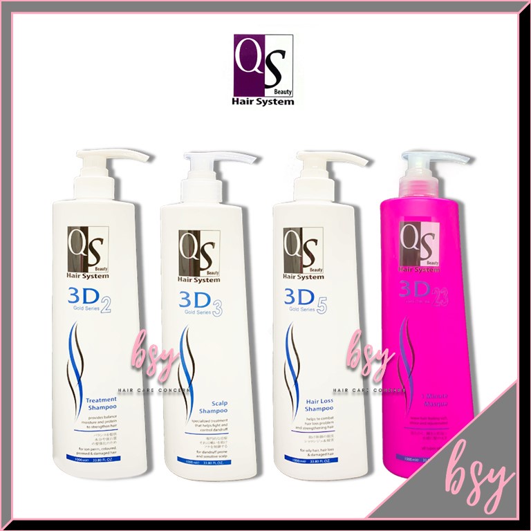 QS 3D Gold Series Treatment / Scalp / Hair Loss Shampoo & 1 Minute ...