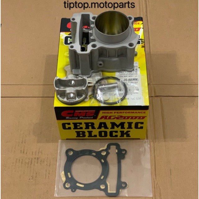 CLEAR STOCK YAMAHA LC135 FZ150 FZ150i RACING CERAMIC BLOCK WITH FORGED ...