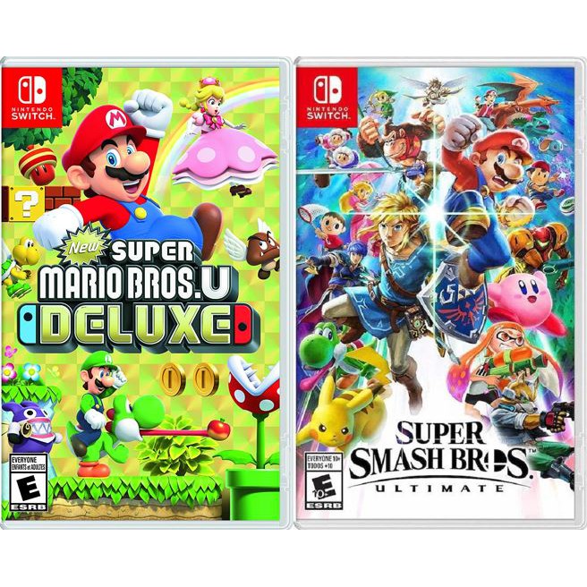 Nintendo Switch New Super Mario Bros U Deluxe & Super Smash Bros