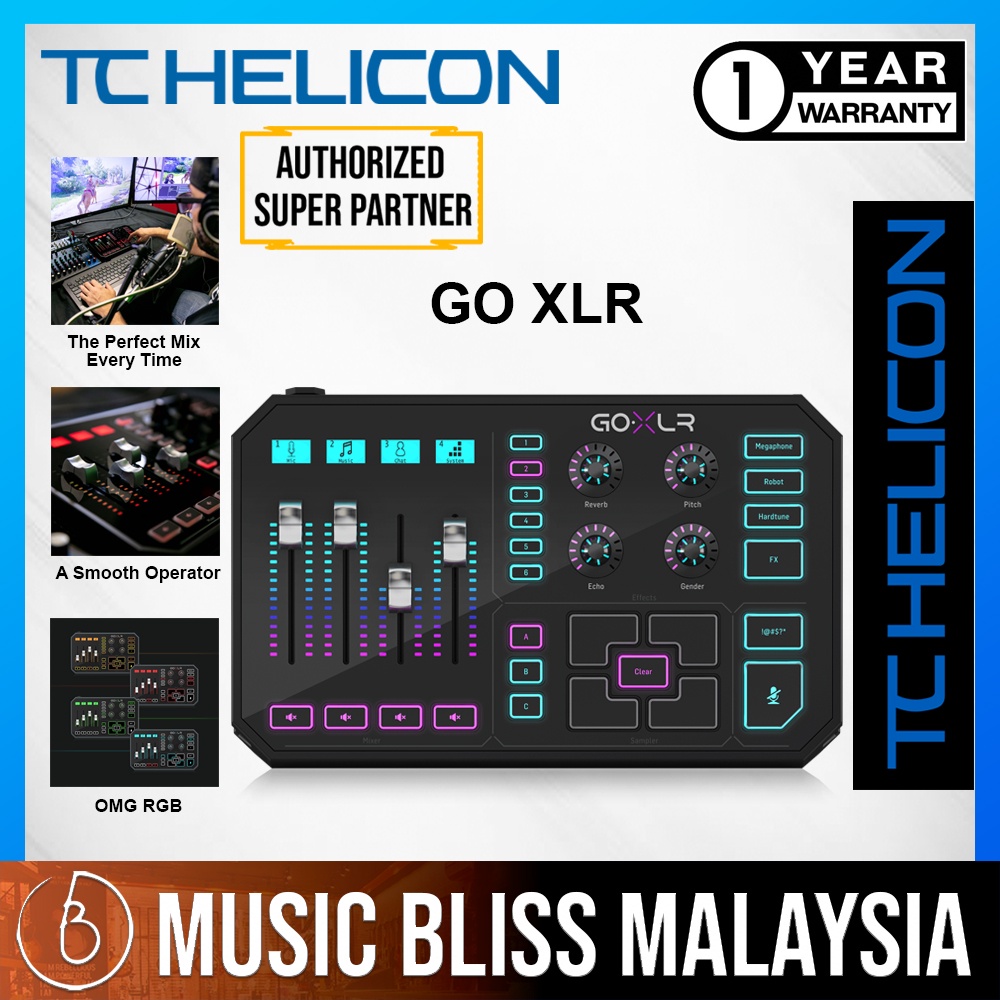 TCHelicon Go XLR Mixer, Sampler, & Voice FX for Streamers (GoXLR