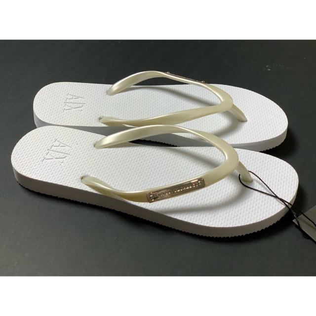 AX Armani Exchange Women Slipper Flip Flop Metal Plate Beach Sandal Shopee Malaysia