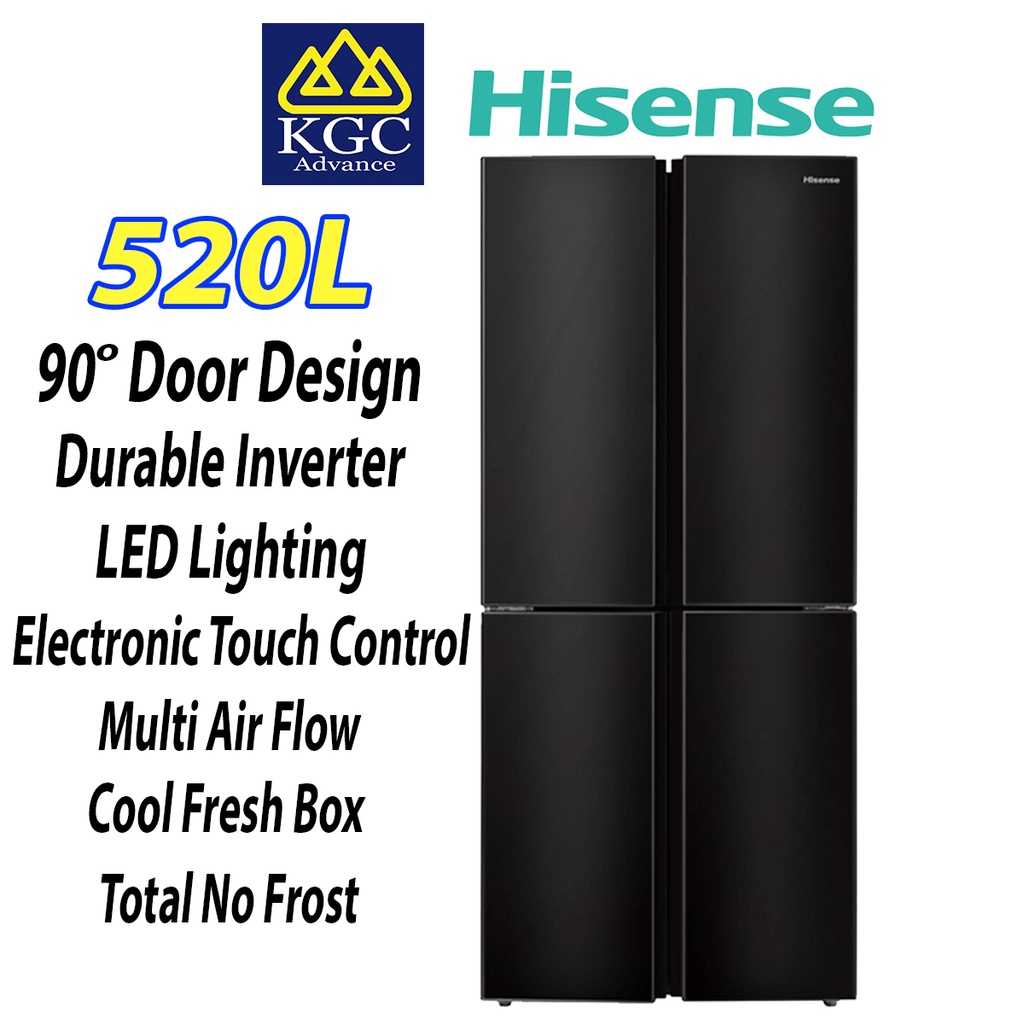 Hisense (520L) 4 Door Fridge Inverter Refrigerator RQ515N4AB1 Shopee