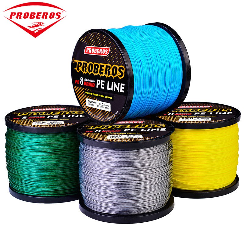 PROBEROS 100M 300M 500M 4 Strands Braided Fishing Line Durable Strong ...