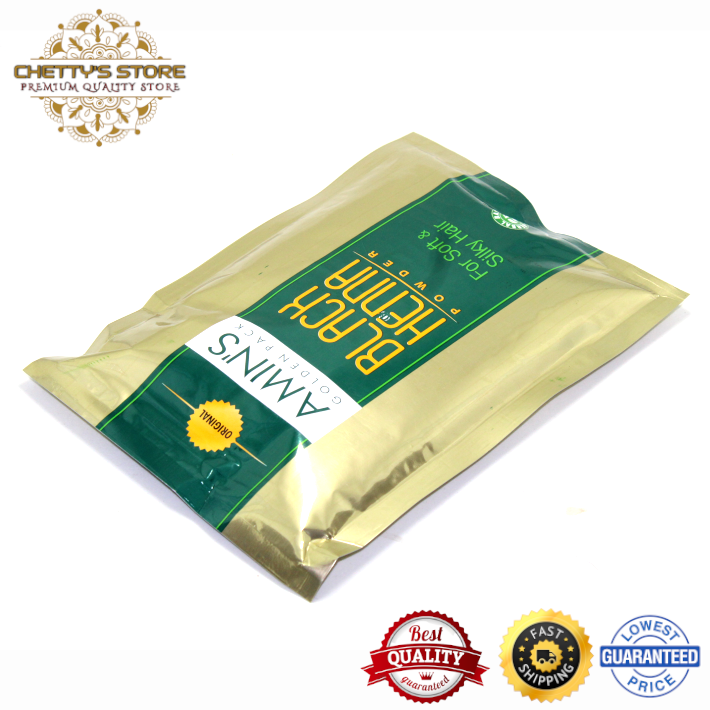 Original Natural Amin’s Golden Pack Black Henna Powder 250g Shopee