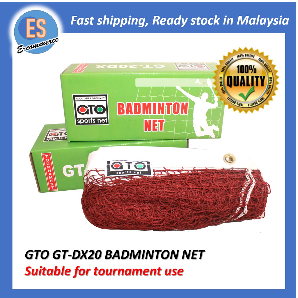 GTO GTDX20 BADMINTON NET HIGH QUALITY WITH CABLE Shopee Malaysia