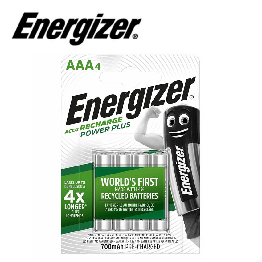 Energizer Power Plus AAA 700mAh Rechargeable Batteries (10 Pack)