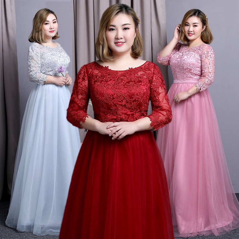 Custom made Plus size S-9XL Bridesmaid Sister Formal Wedding Party Dress  Women Girl Long Lace Dinner Jubah Maxi Dress