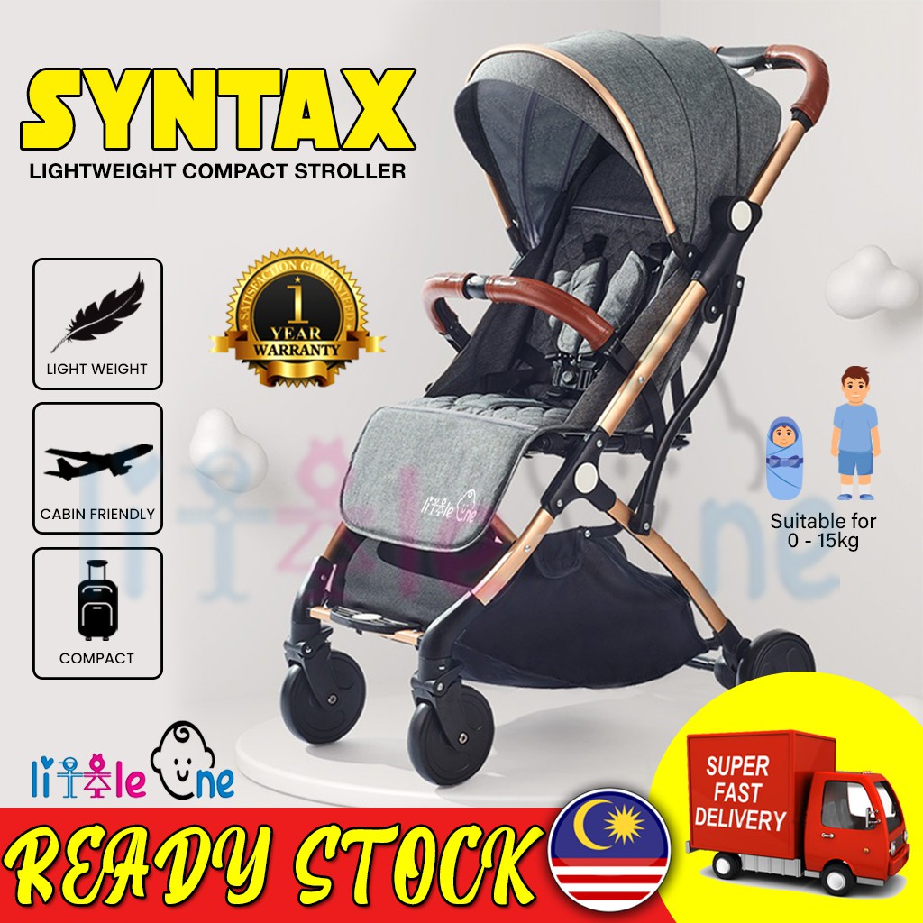 Little One Syntax Light Weight Compact Stroller Foldable Baby Stroller Shopee Malaysia