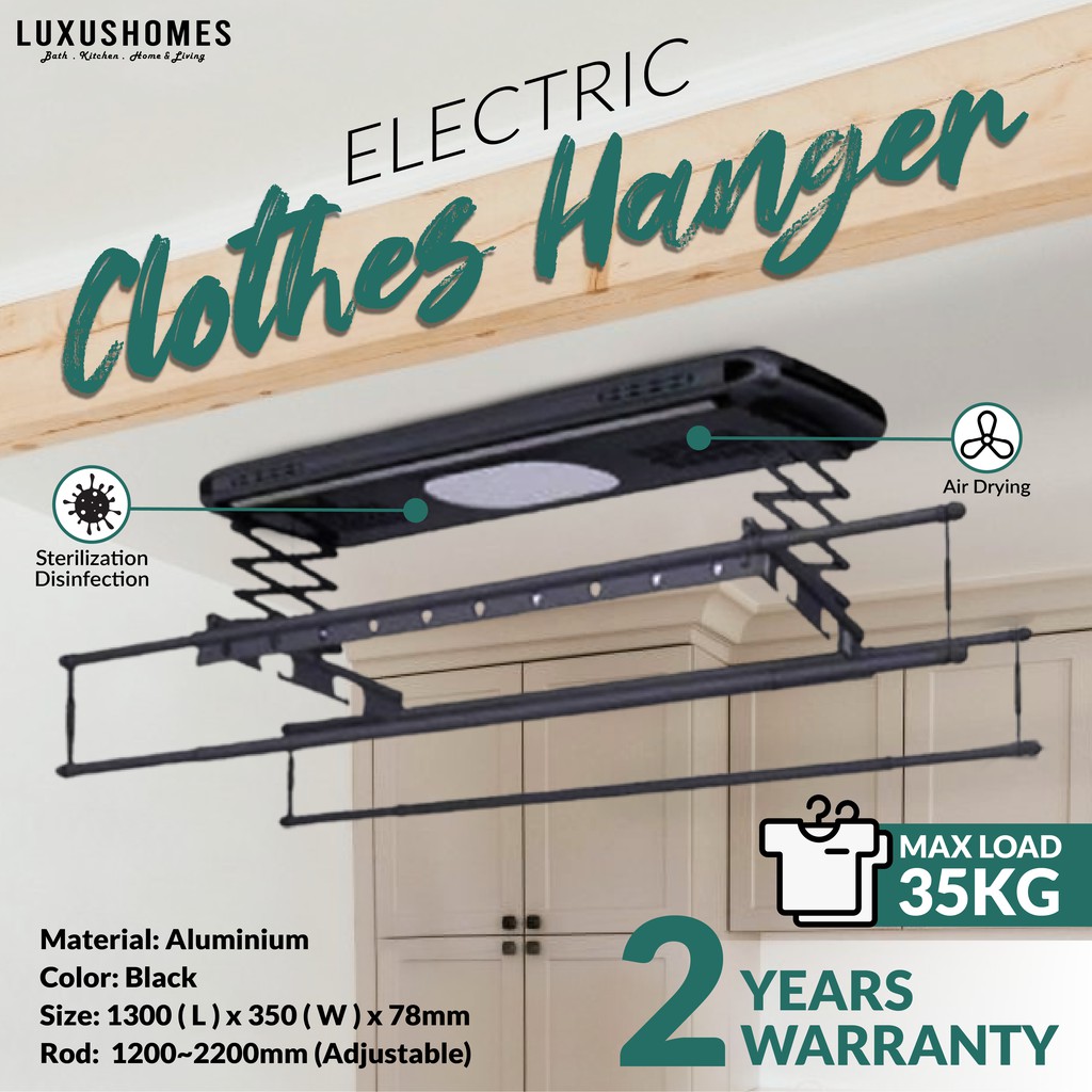 (New Model, Silver color)Electric Clothes Hanger UV Light LED Light ...