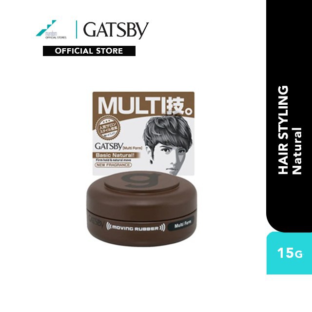 minyak rambut hair wax GATSBY Moving Rubber Multi Form 15g (mens hair