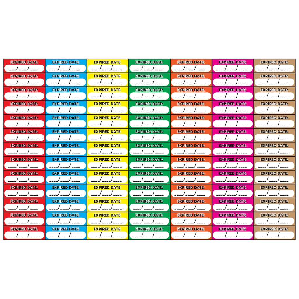 Expired Label Sticker / Sticker Label Tarikh Luput (91pcs) | Shopee ...