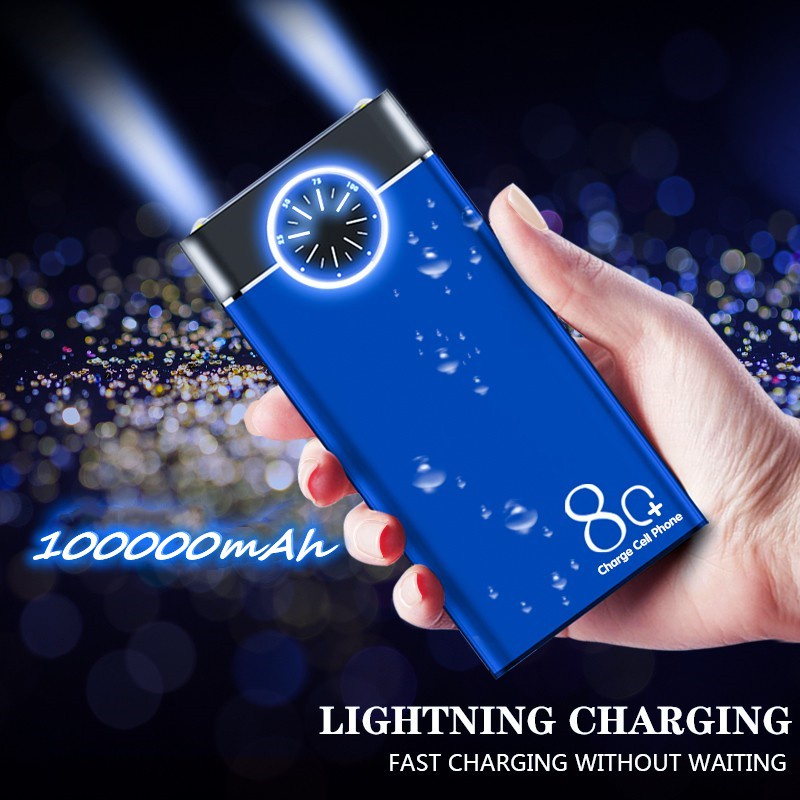 [READY STOCK]PowerBank 100000mAh Clock Design Large Capacity Metal