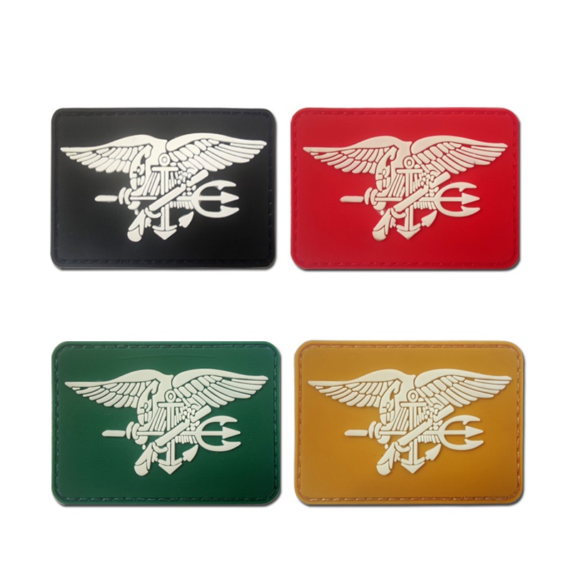 Navy Seals PVC Military Patch Tactical Badge Velcro With Hook Face Soft ...